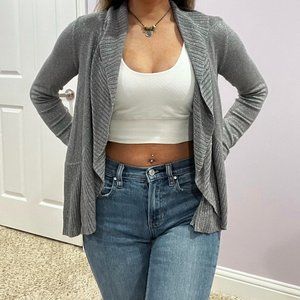 Silver White House Black Market Sparkly Cardigan